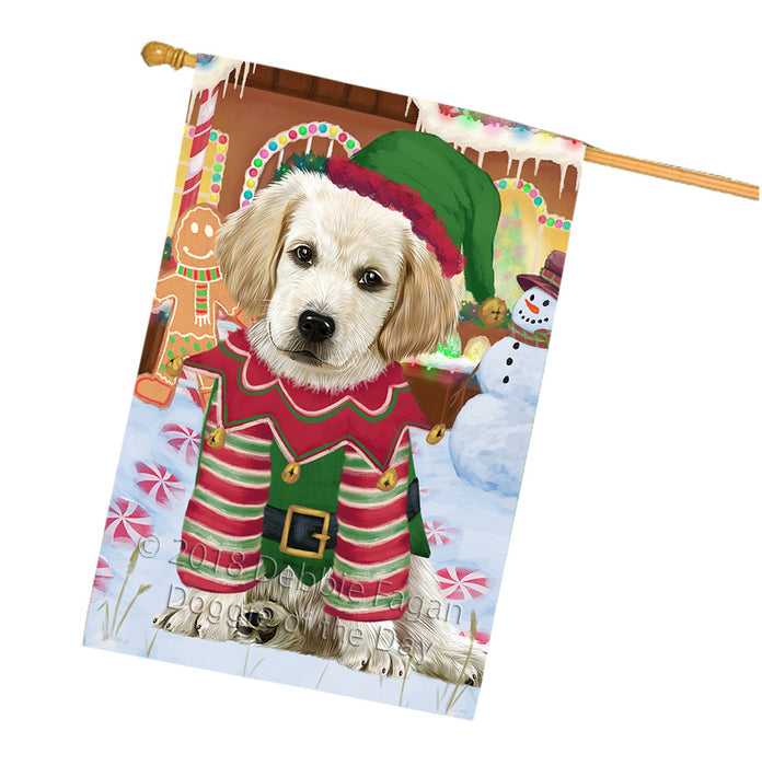 Christmas Gingerbread House Candyfest Labrador Retriever Dog House Flag FLG57058