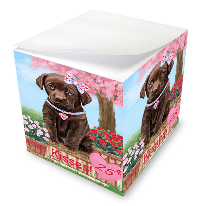 Rosie 25 Cent Kisses Labrador Retriever Dog Note Cube NOC54029