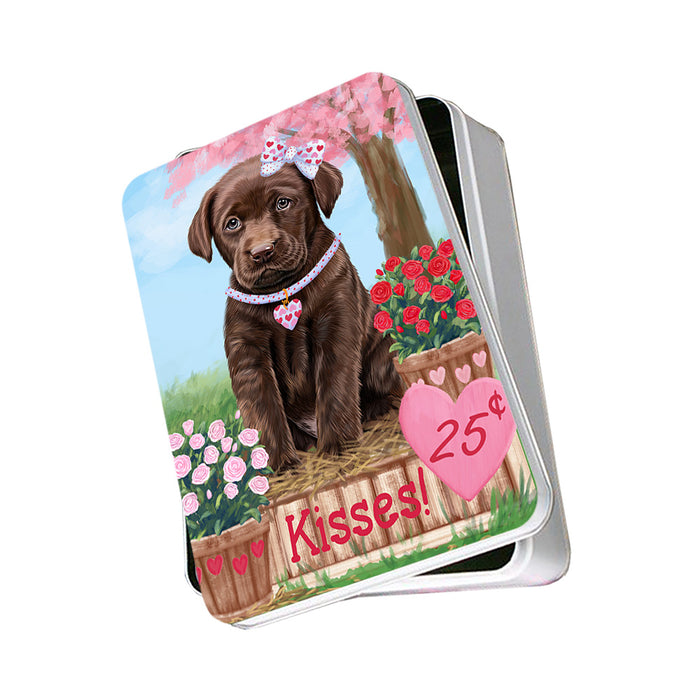 Rosie 25 Cent Kisses Labrador Retriever Dog Photo Storage Tin PITN55900