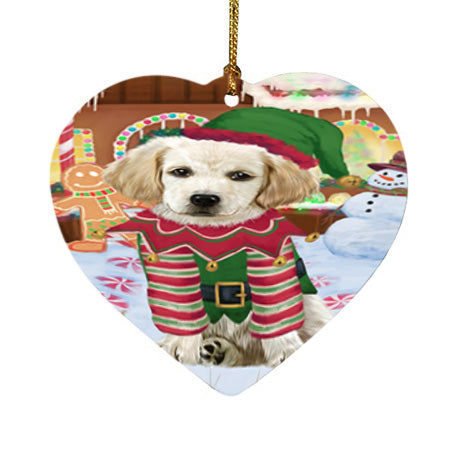 Christmas Gingerbread House Candyfest Labrador Retriever Dog Heart Christmas Ornament HPOR56730
