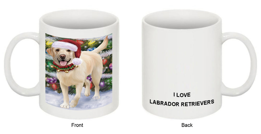 Trotting in the Snow Labrador Retriever Dog Coffee Mug MUG49983