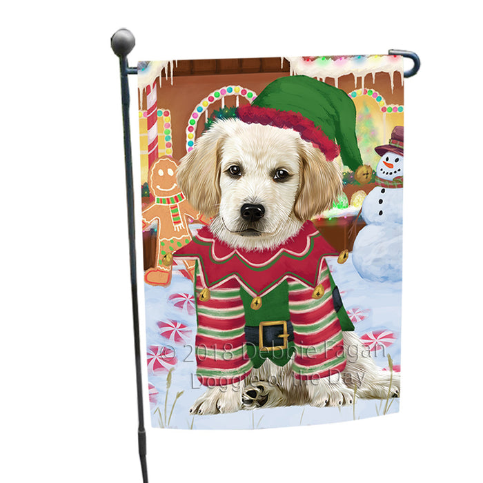 Christmas Gingerbread House Candyfest Labrador Retriever Dog Garden Flag GFLG56922