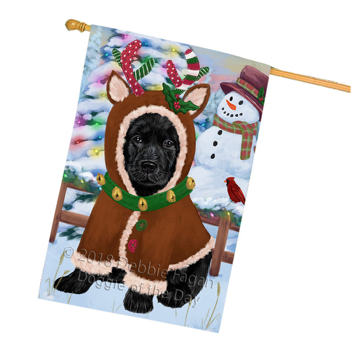 Christmas Gingerbread House Candyfest Labrador Retriever Dog House Flag FLG57059