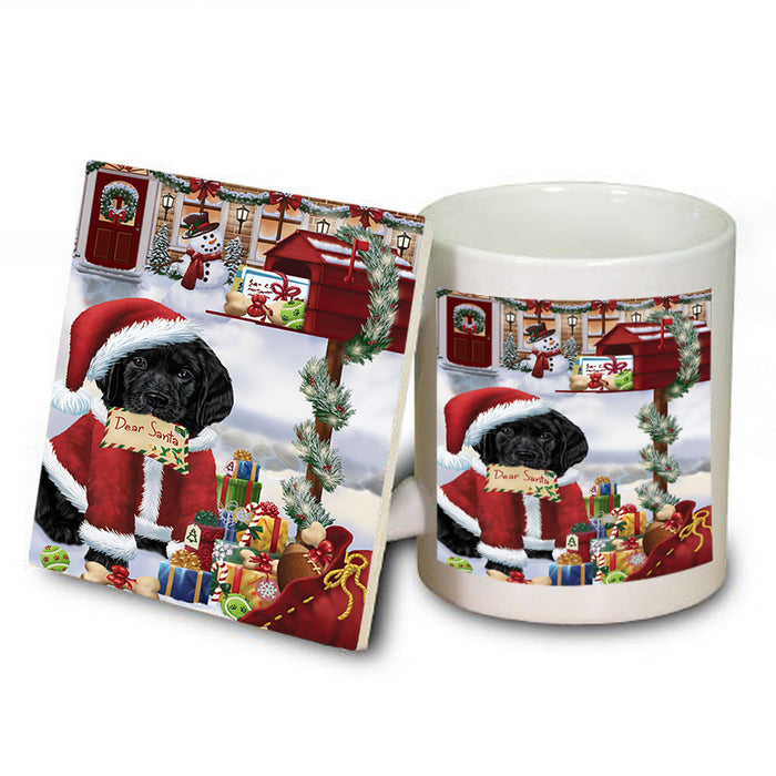 Labrador Retriever Dog Dear Santa Letter Christmas Holiday Mailbox Mug and Coaster Set MUC53899
