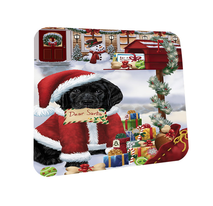 Labrador Retriever Dog Dear Santa Letter Christmas Holiday Mailbox Coasters Set of 4 CST53865
