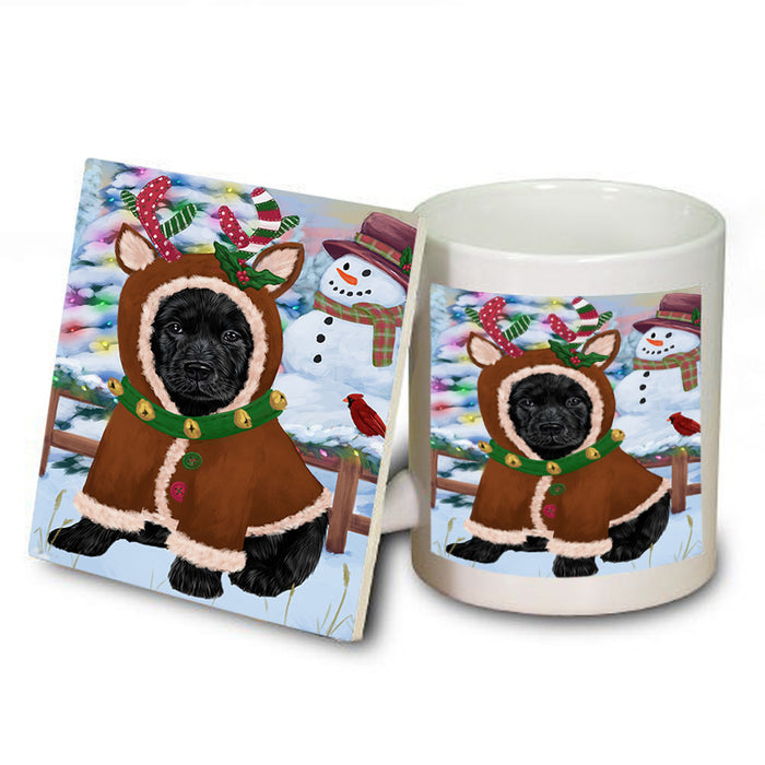 Christmas Gingerbread House Candyfest Labrador Retriever Dog Mug and Coaster Set MUC56367