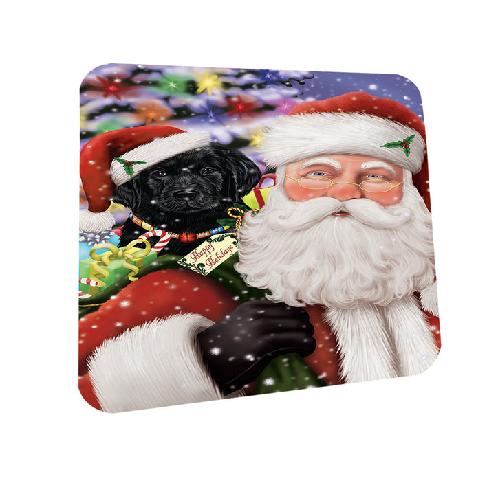 Santa Carrying Labrador Retriever Dog and Christmas Presents Coasters Set of 4 CST53954