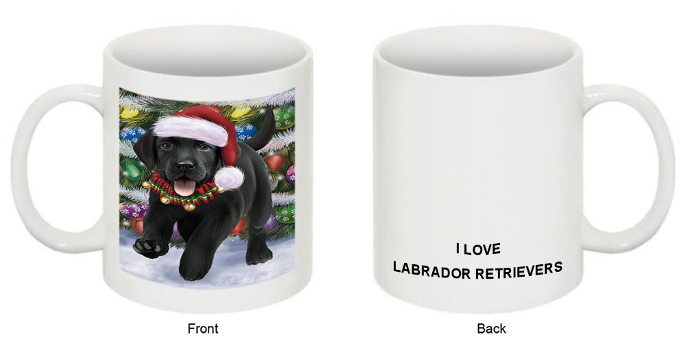 Trotting in the Snow Labrador Retriever Dog Coffee Mug MUG49985