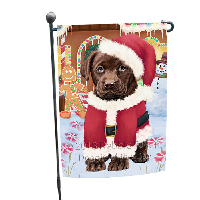 Christmas Gingerbread House Candyfest Labrador Retriever Dog Garden Flag GFLG56924