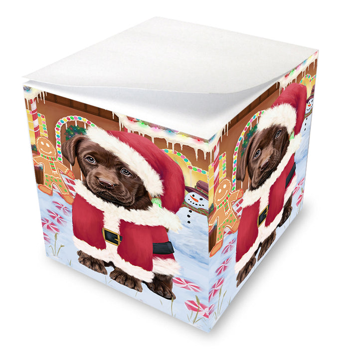 Christmas Gingerbread House Candyfest Labrador Retriever Dog Note Cube NOC54448