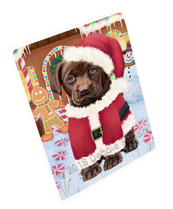 Christmas Gingerbread House Candyfest Labrador Retriever Dog Magnet MAG74267 (Small 5.5" x 4.25")