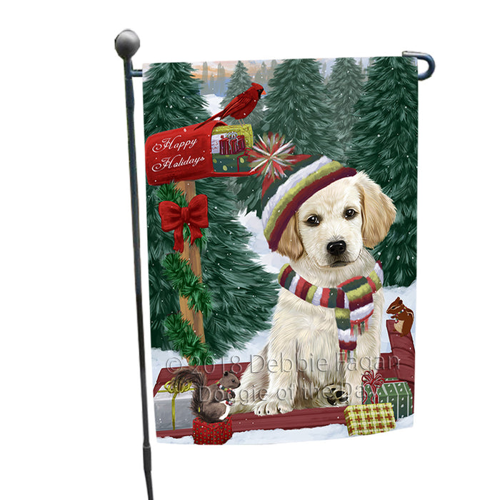Merry Christmas Woodland Sled Labrador Retriever Dog Garden Flag GFLG55254