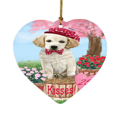Rosie 25 Cent Kisses Labrador Retriever Dog Heart Christmas Ornament HPOR56315