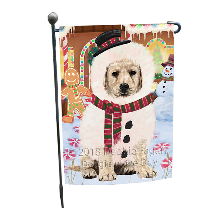 Christmas Gingerbread House Candyfest Labrador Retriever Dog Garden Flag GFLG56925