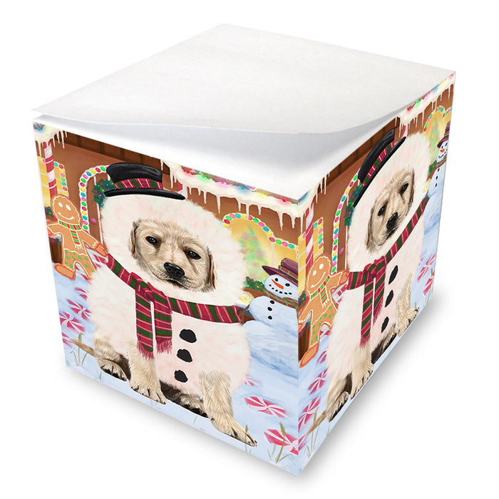 Christmas Gingerbread House Candyfest Labrador Retriever Dog Note Cube NOC54449