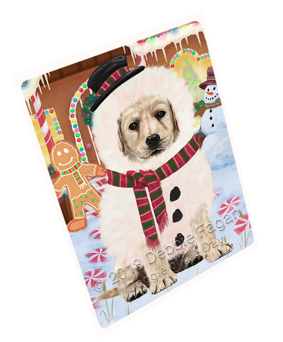 Christmas Gingerbread House Candyfest Labrador Retriever Dog Large Refrigerator / Dishwasher Magnet RMAG100530