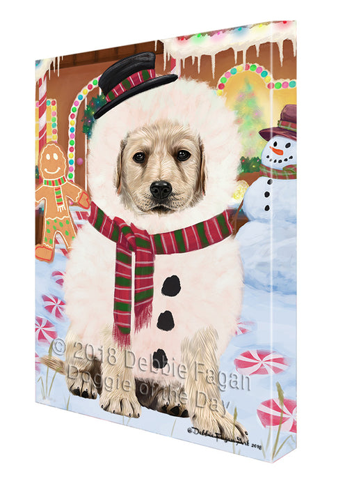 Christmas Gingerbread House Candyfest Labrador Retriever Dog Canvas Print Wall Art Décor CVS129617
