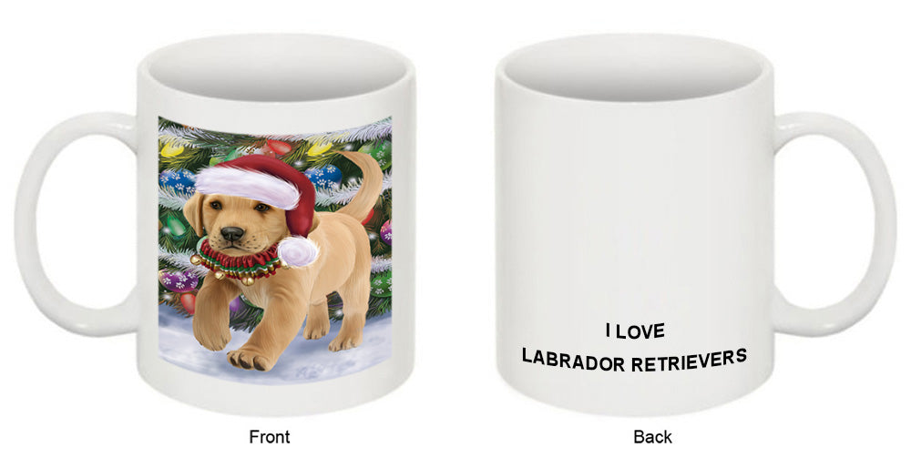 Trotting in the Snow Labrador Retriever Dog Coffee Mug MUG49986