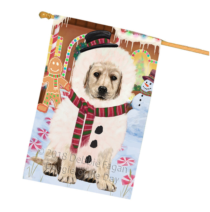 Christmas Gingerbread House Candyfest Labrador Retriever Dog House Flag FLG57061