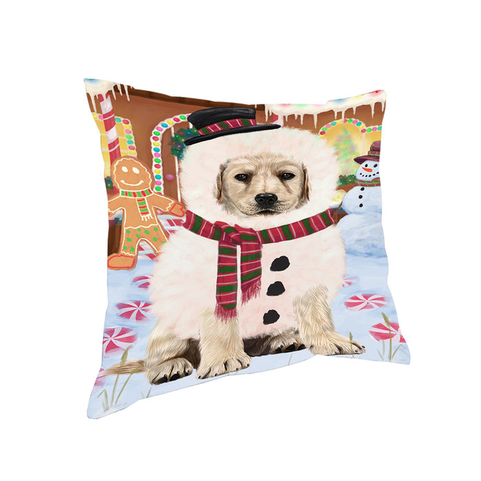 Christmas Gingerbread House Candyfest Labrador Retriever Dog Pillow PIL79800