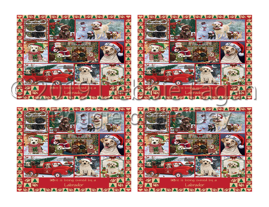 Love is Being Owned Christmas Labrador Retriever Dogs Placemat