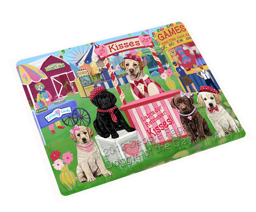 Carnival Kissing Booth Labrador Retrievers Dog Magnet MAG72849 (Small 5.5" x 4.25")