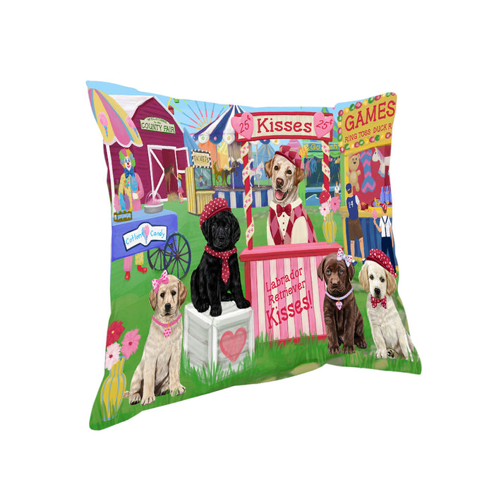 Carnival Kissing Booth Labrador Retrievers Dog Pillow PIL77908