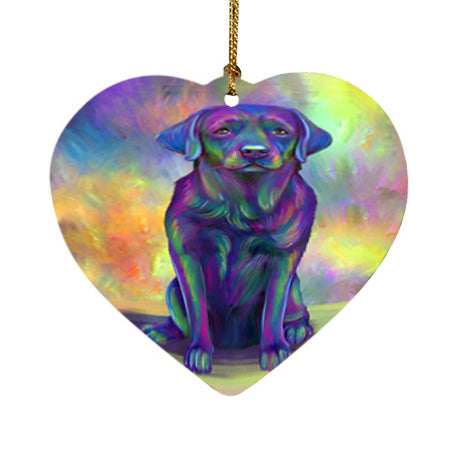 Paradise Wave Labrador Retriever Dog Heart Christmas Ornament HPOR57073