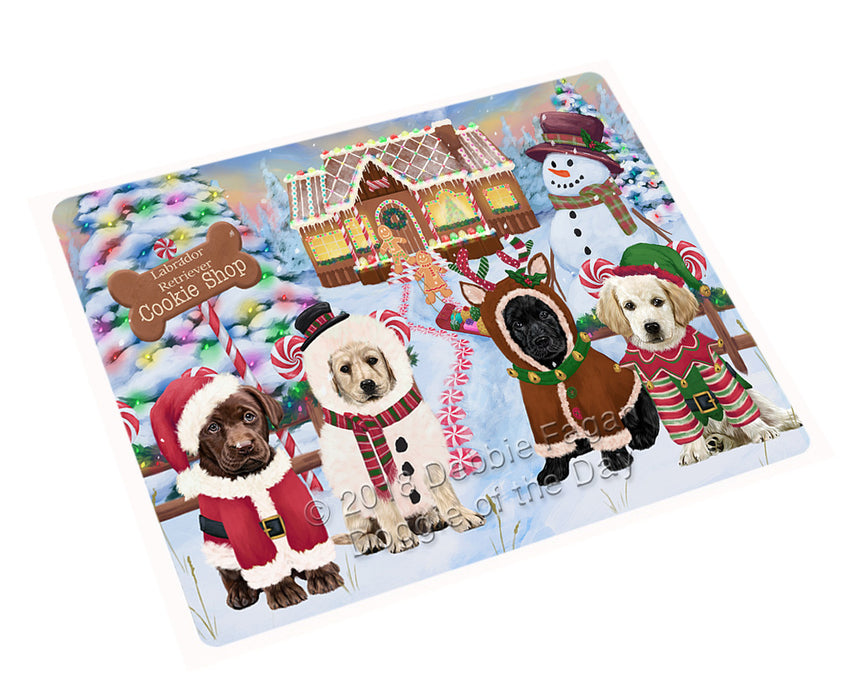 Holiday Gingerbread Cookie Shop Labrador Retrievers Dog Magnet MAG74369 (Small 5.5" x 4.25")
