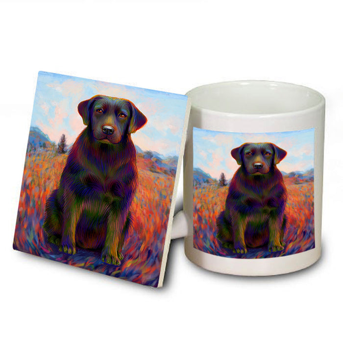 Mystic Blaze Labrador Retriever Dog Mug and Coaster Set MUC53576