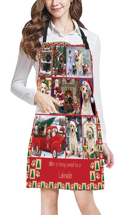Love is Being Owned Christmas Labrador Retriever Dogs Apron