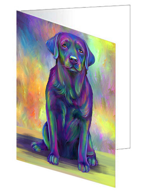 Paradise Wave Labrador Retriever Dog Handmade Artwork Assorted Pets Greeting Cards and Note Cards with Envelopes for All Occasions and Holiday Seasons GCD74666