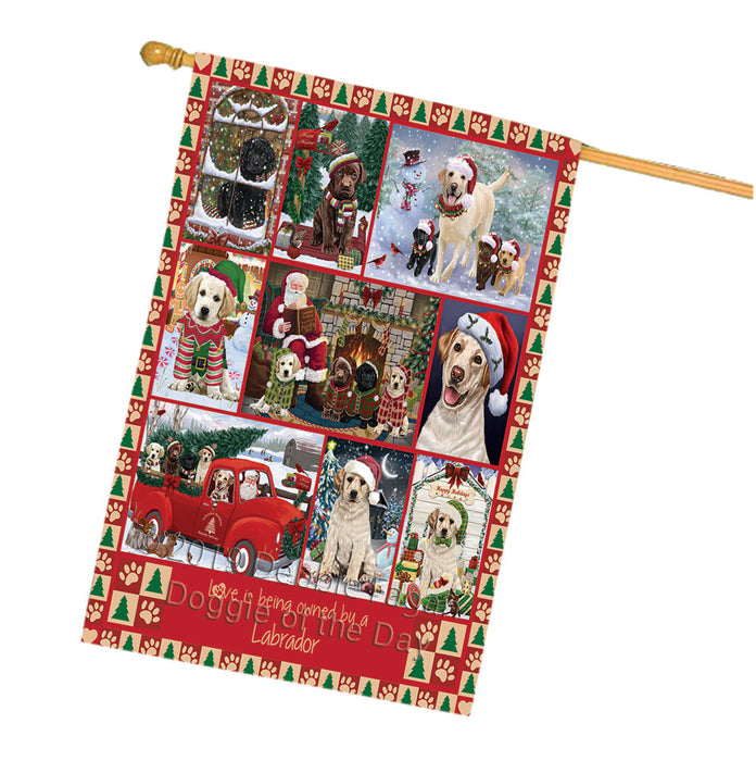 Love is Being Owned Christmas Labrador Retriever Dogs House Flag FLG66074