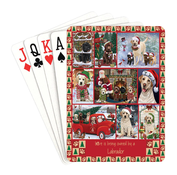 Love is Being Owned Christmas Labrador Retriever Dogs Playing Card Decks