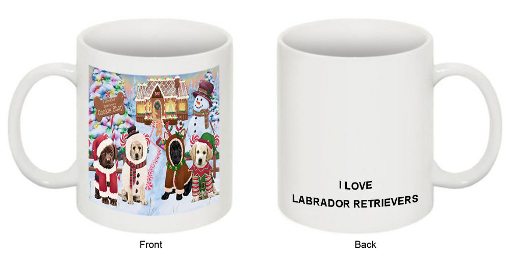 Holiday Gingerbread Cookie Shop Labrador Retrievers Dog Coffee Mug MUG51808
