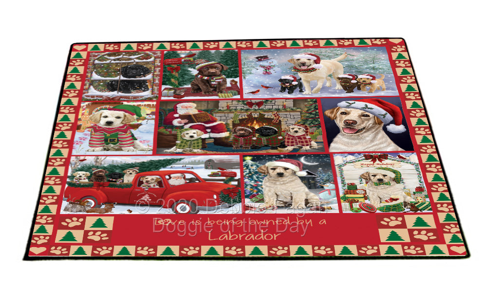 Love is Being Owned Christmas Labrador Retriever Dogs Floormat FLMS54883