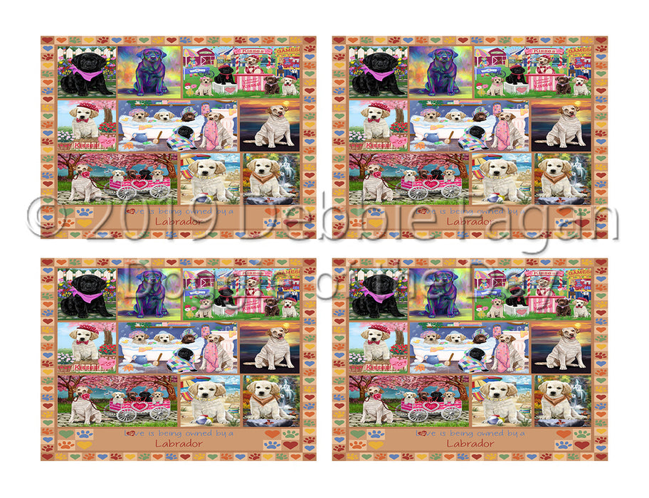 Love is Being Owned Labrador Retriever Dog Beige Placemat