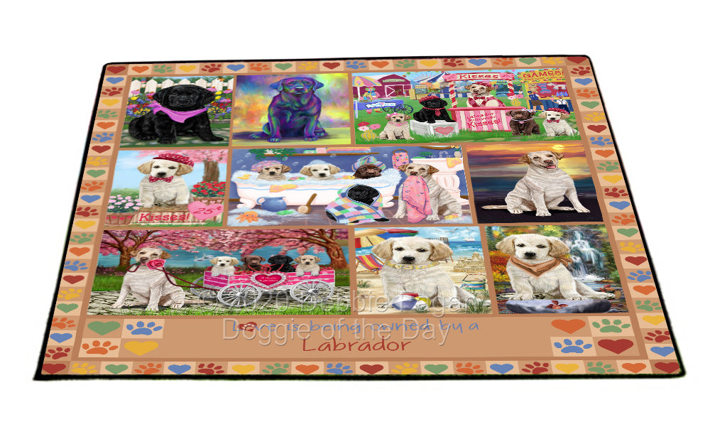 Love is Being Owned Labrador Retriever Dog Beige Floormat FLMS55132