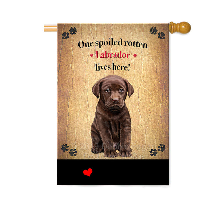 Personalized Spoiled Rotten Labrador Retriever Dog Custom House Flag FLG-DOTD-A63259