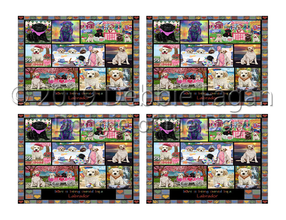 Love is Being Owned Labrador Retriever Dog Grey Placemat