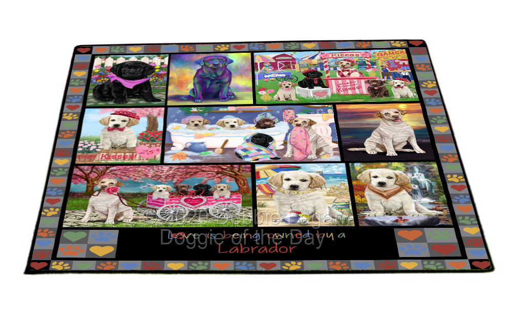 Love is Being Owned Labrador Retriever Dog Grey Floormat FLMS55351