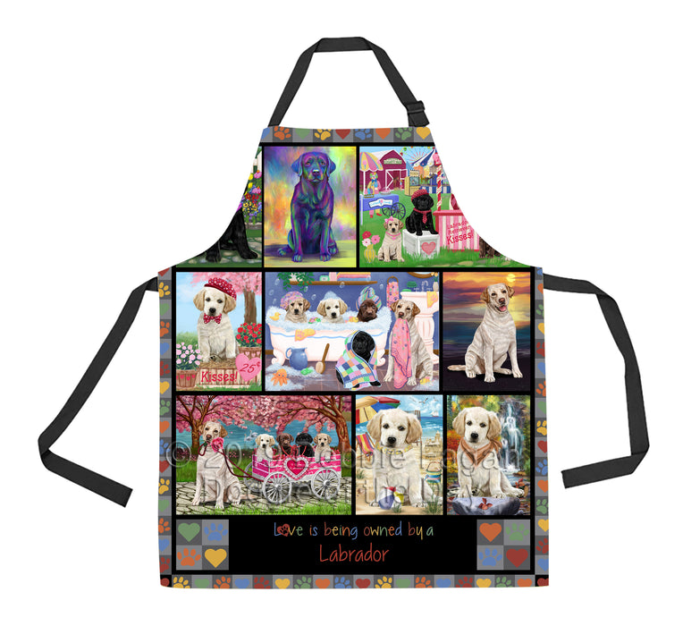 Love is Being Owned Labrador Retriever Dog Grey Apron