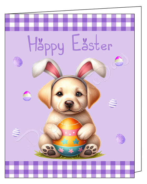 Labrador Dog Easter Day Greeting Cards and Note Cards with Envelope - Easter Invitation Card with Multi Design Pack