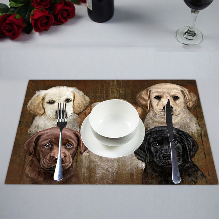 Rustic Labrador Dogs Placemat