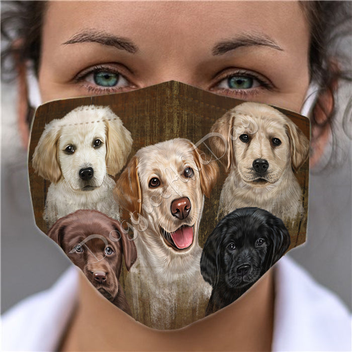 Rustic Labrador Dogs Face Mask FM50067