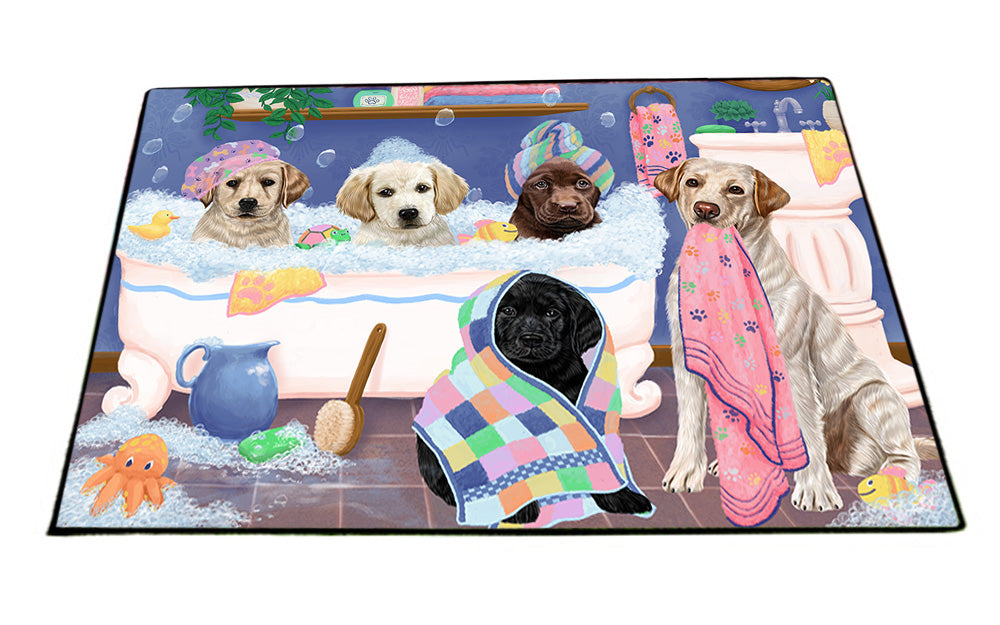 Rub A Dub Dogs In A Tub Labradors Dog Floormat FLMS53580