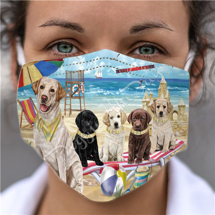 Pet Friendly Beach Labrador Dogs Face Mask FM49114
