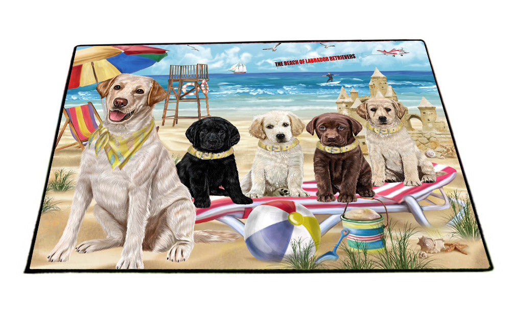 Pet Friendly Beach Labradors Dogs Floormat FLMS55495