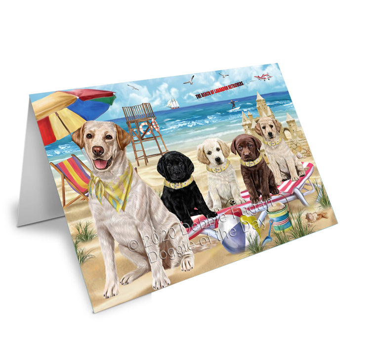 Pet Friendly Beach Labradors Dogs Handmade Artwork Assorted Pets Greeting Cards and Note Cards with Envelopes for All Occasions and Holiday Seasons