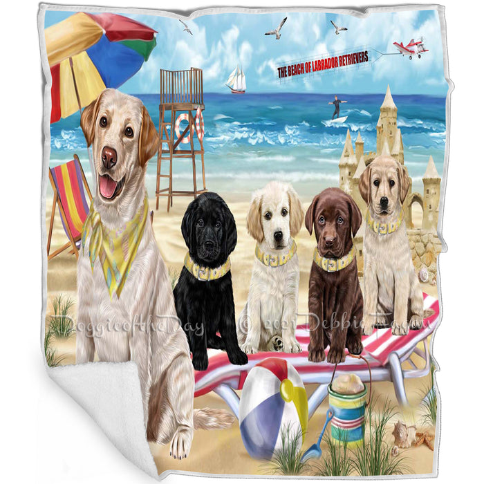 Pet Friendly Beach Labrador Retriever Dogs Blanket BLNKT142515